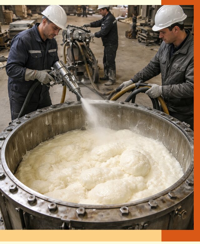 Заливка ППУ в емкости в Балтийске от 7391 руб. — утепление емкости под ключ | ТепломастерБлт