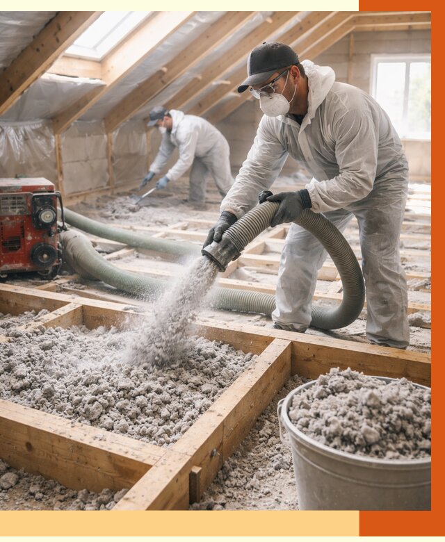 Утепление эковатой в Балтийске от 3008 руб./м2 — монтаж и задувка | ТепломастерБлт