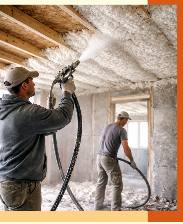 Утепление пеноизолом в Балтийске от 1631 руб./м2 под ключ | ТепломастерБлт