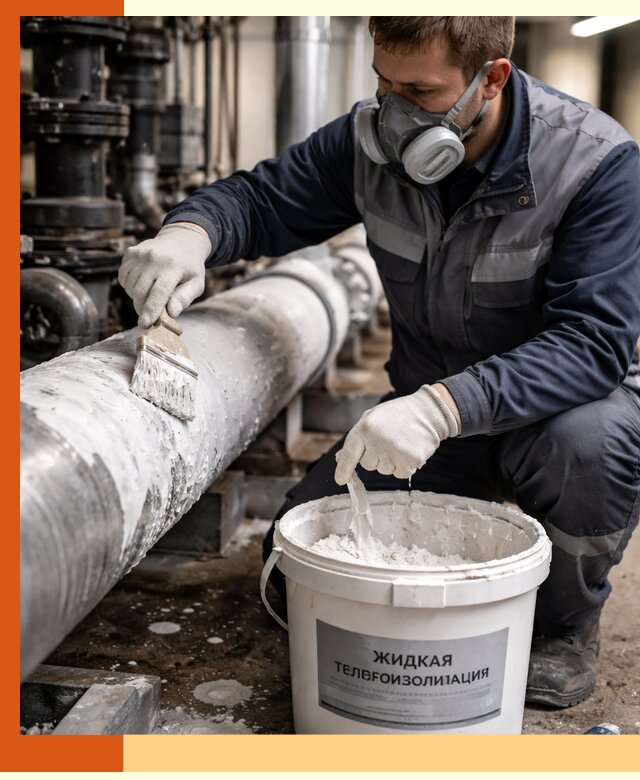 Утепление оборудования жидкой теплоизоляцией в Балтийске