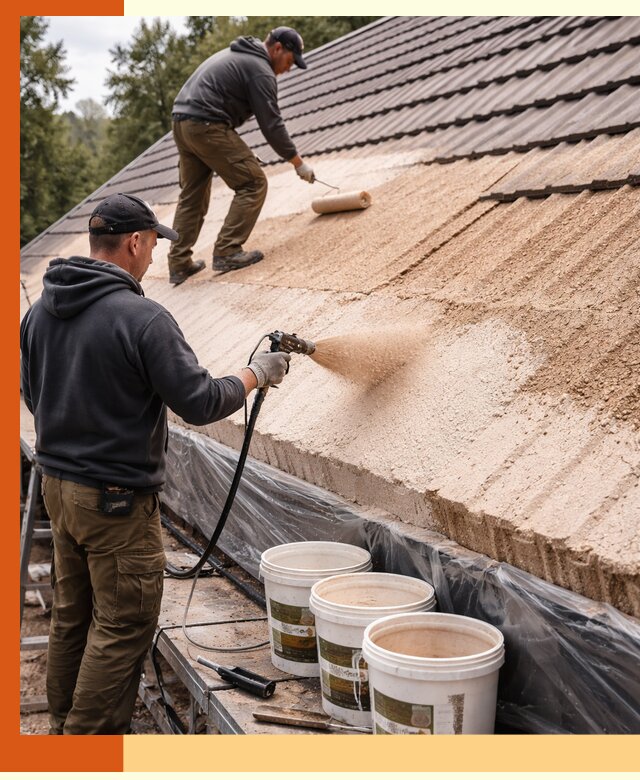 Утепление кровли жидкой пробкой в Балтийске для домов и зданий