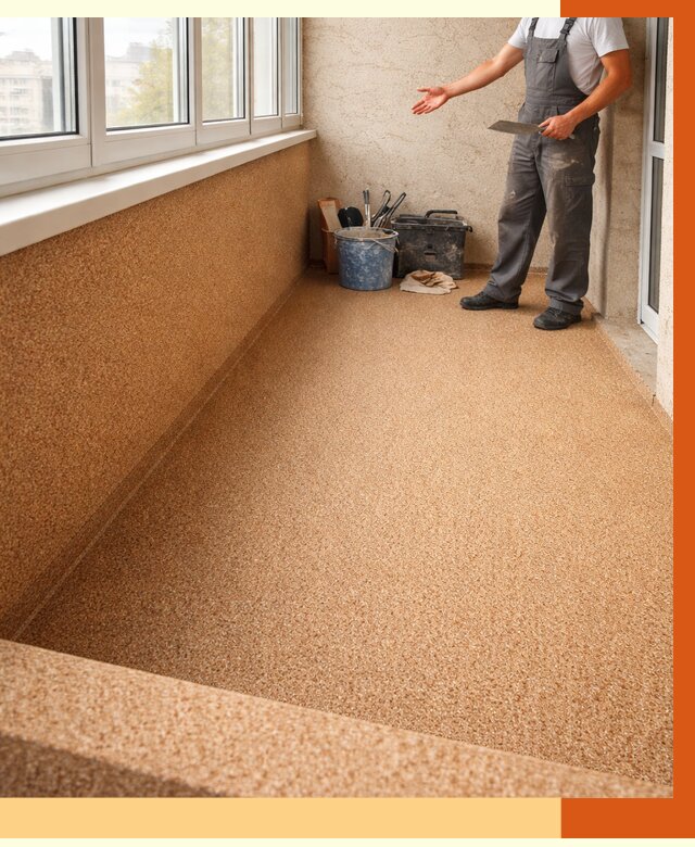 Утепление балкона жидкой пробкой в Балтийске от 3721 руб/м² под ключ | ТепломастерБлт