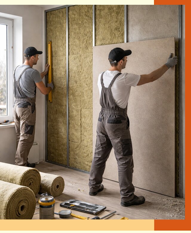 Шумоизоляция стен в Балтийске от 4588 руб/м2 — звукоизоляция стен под ключ | ТепломастерБлт