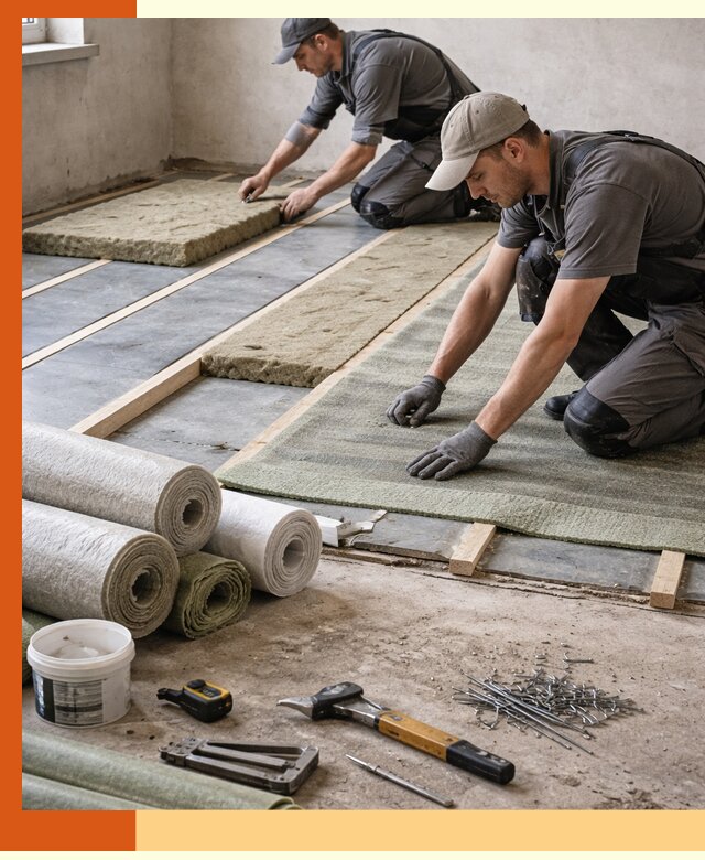 Шумоизоляция пола в Балтийске — профессиональная звукоизоляция помещений