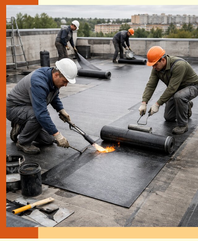Профессиональная гидроизоляция плоской кровли в Балтийске
