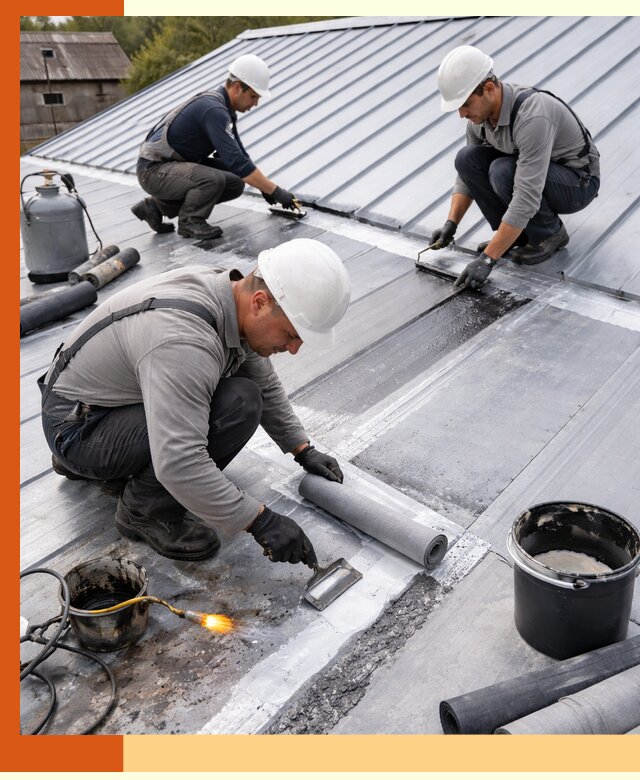 Гидроизоляция металлической кровли с гарантией в Балтийске