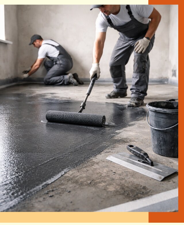 Профессиональная гидроизоляция пола в Балтийске от 8666 руб. под ключ | ТепломастерБлт