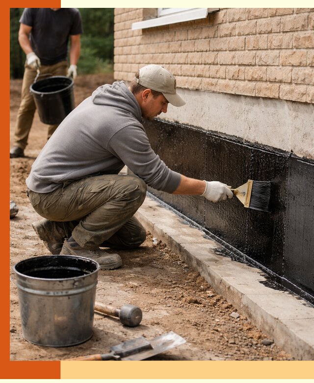 Гидроизоляция цоколя домов и зданий в Балтийске эффективными методами