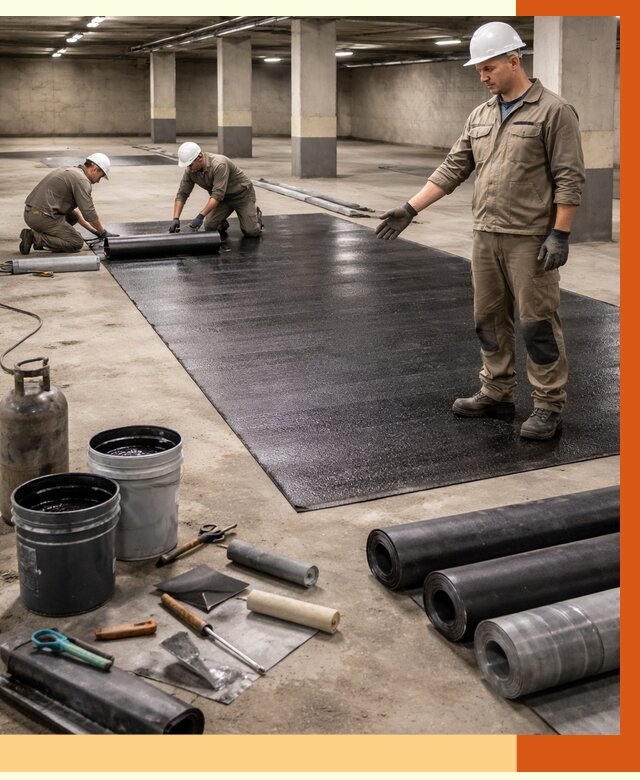 Гидроизоляция паркинга в Балтийске от 1223 руб/м² — профессиональная защита | ТепломастерБлт