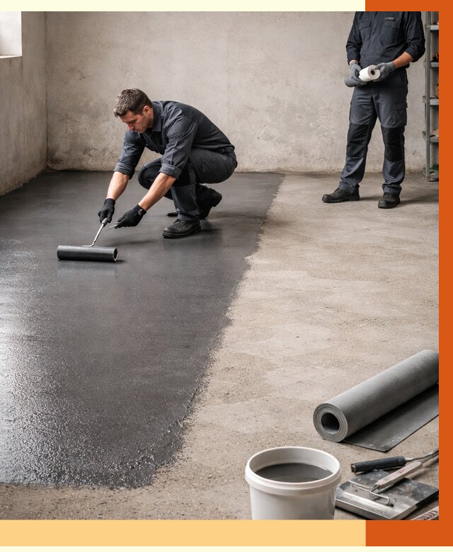 Гидроизоляция гаражного пола в Балтийске от 3568 руб./м² — ТепломастерБлт профессионально