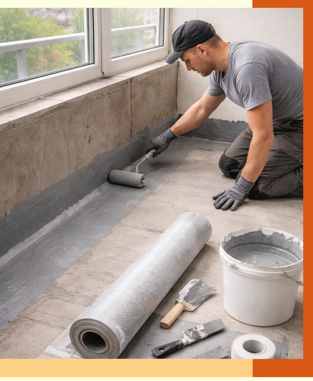 Профессиональная гидроизоляция балкона в Балтийске от 4282 руб. | ТепломастерБлт