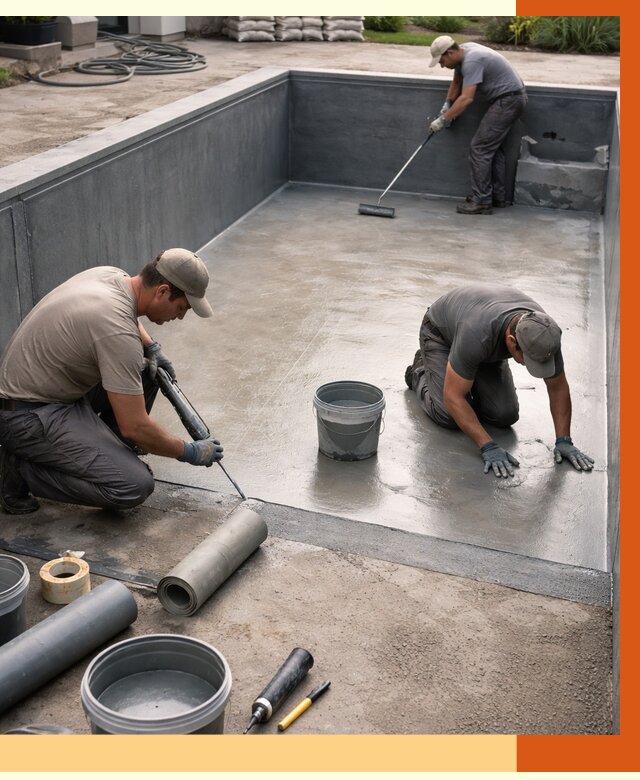 Профессиональная гидроизоляция бассейна в Балтийске от 6627 руб. за м2 | ТепломастерБлт