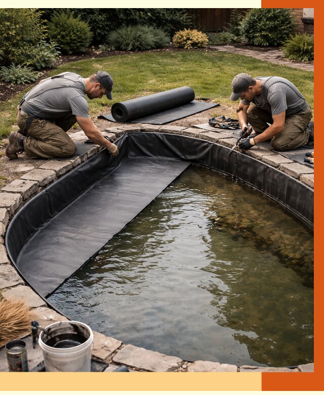 Гидроизоляция пруда в Балтийске от 15293 руб. под ключ | ТепломастерБлт профессионально