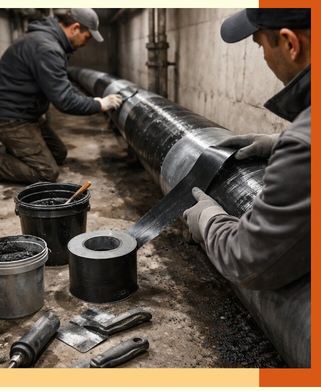 Гидроизоляция труб в Балтийске от 2549 руб. — профессиональная герметизация | ТепломастерБлт