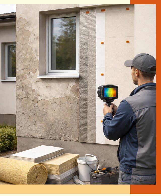 Тепловизионное обследование фасада в Балтийске от 4588 руб. под ключ | ТепломастерБлт