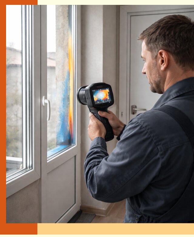 Тепловизионное обследование окон и дверей в Балтийске