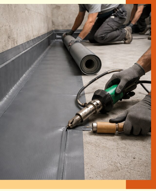 Монтаж гидроизоляционной мембраны в Балтийске от 1014 руб/м2 | ТепломастерБлт