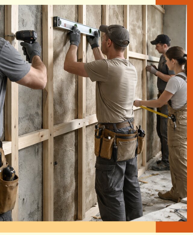 Монтаж обрешетки под утепление в Балтийске от 1172 руб/м² | Заказать у ТепломастерБлт